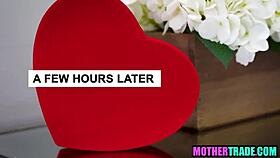 redhead milf screams valentine's FOURSOME lick pussy fuck me harder!