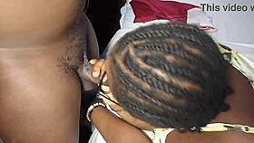 Sweet deepthroats cock while licking pussy quickie!