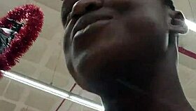 Nigerian mall slut masturbates in bathroom