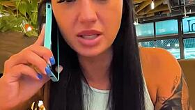 russian slut fingers pussy wildly on cam till she explodes!