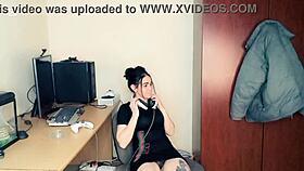 Petite babe couldn't pay rent so landlord gropes tight pussy