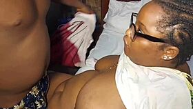 Sweet deepthroats cock while licking pussy quickie!