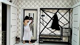 Angie Elif pounds her chubby pussy in hot solo masturbation frenzy