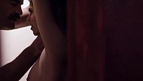 Kinky brunette babe lures boss into rough pussy riding domination taboo