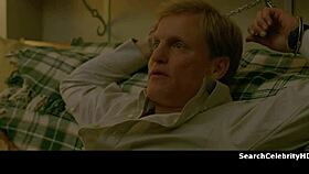 alexandra daddario strips naked bound in handcuffs on sofa true detective style