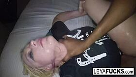 blonde hooker anally pleases pimp off snowy streets with cumshot