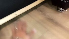 Petite teen sneaks rough missionary pounding behind husband's back