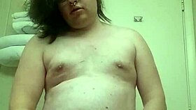 watching this sexy shemale striptease in panties gets me so hard