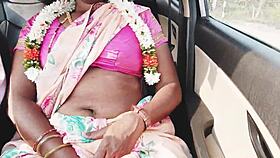 hey boyfriend dirty telugu talk as cute housewife cheats in car