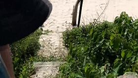 milf teases stranger with tongue then takes huge anal pounding in public 🍑😈