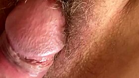 Hairy tight pussy gets monster cock fucked in ultra closeup slowmo