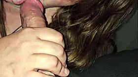 Wife spits deep on throbbing cock moans wildly!