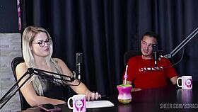 explosive jow jow bora cast blasts with bruna carlos on sheer red!