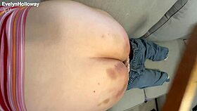 my curvy ass gets paddled hard in bdsm spanking session