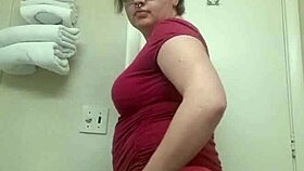 watching this sexy shemale striptease in panties gets me so hard