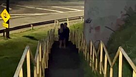 Drunk Brazilian Whore Moans Through Rough Anal Fisting in Public