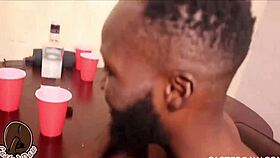 drunk ebony bbw joins drinking game pussy contest