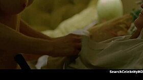 alexandra daddario strips naked bound in handcuffs on sofa true detective style