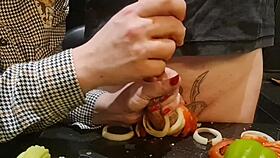 Extreme Kitchen Cock Torment with Urethral Insertion Agony!