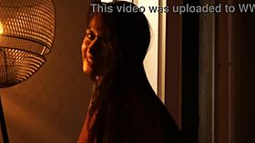 Oiled latina amateurs kiss while stripping clothes off teasingly