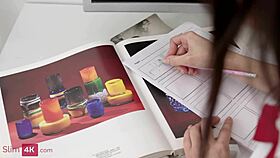 Brunette In Stockings Rides Boyfriend's Monster Cock Cowgirl!