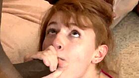 bbc blasts massive facial on eager redhead in hardcore interracial action