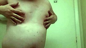 watching this sexy shemale striptease in panties gets me so hard