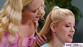 petite milf laps at young woman's hairy wet beaver