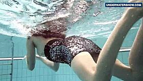 flashing my bright tits underwater got everyone so horny around here