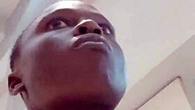 Nigerian mall slut masturbates in bathroom