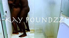 amateur couple pounds hard in steamy shower spray