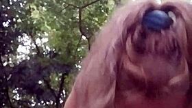 bound french slave humiliated outdoors chained forest doggystyle vibrator orgasm