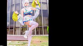 Xuxu cosplay jerk off challenge cums hard part two