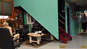 hey watch this cuckold babe humiliated as she gulps down that massive interracial cock