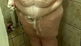 curvy bbw wife caught showering her thick body
