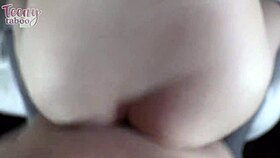 as soon as wife leaves seth and babysitter claire roos start their sneaky cowgirl creampie fuck