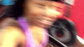 cherokee WORKS OUT on treadmill SHOWING off that BIG ebony ASS