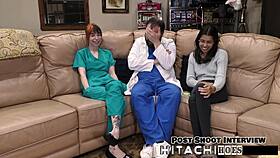 freshman ditria rose surrenders to mandatory hitachi orgasm backstage