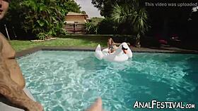 charley hart loves intense pool drilling on natural tits