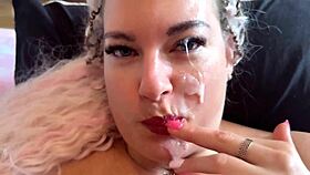 eye cumshot nightmare with lenushka doll's massive tits and huge mess