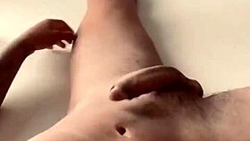 tianva strokes massive monster cock to explosion