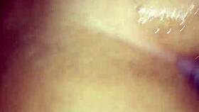 bbc gently teases her creamy moist pussy lips