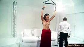 imagine this classy ebony teen 18+ getting whipped then fucked hard? 