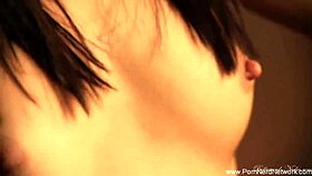 Indian babe sucks cock passionately on bed showing off her exotic boobs