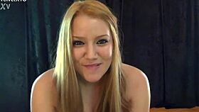 Devine Curvy Blonde Introduces Big Natural Tits Casting