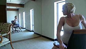 These two busty hotties take turns on massive black cock pounding hard