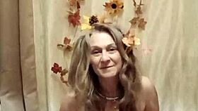 hey slave celebrate autumn with your master flashing those natural tits in homemade pov