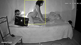 Hidden cam catches curvy latina wife slurping neighbor's thick cock