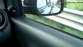 what if housewife flashes pussy fingering in car while driving public