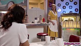 serene siren kisses alexis tae deeper while dancing provocatively?